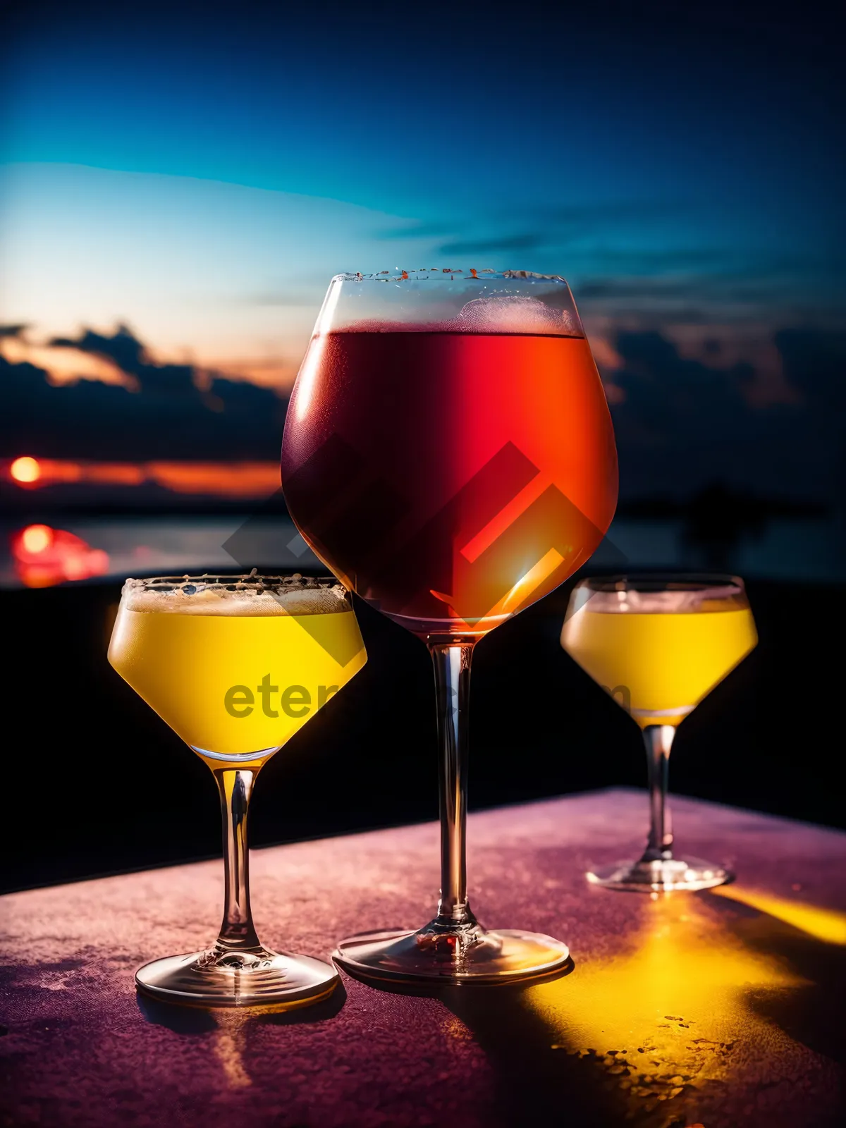 Picture of Tabletop Celebration with Wineglass and Appetizers