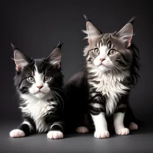 Curious Kitty with Adorable Whiskers and Playful Eyes