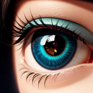 Close-up of human iris, focused and expressive.