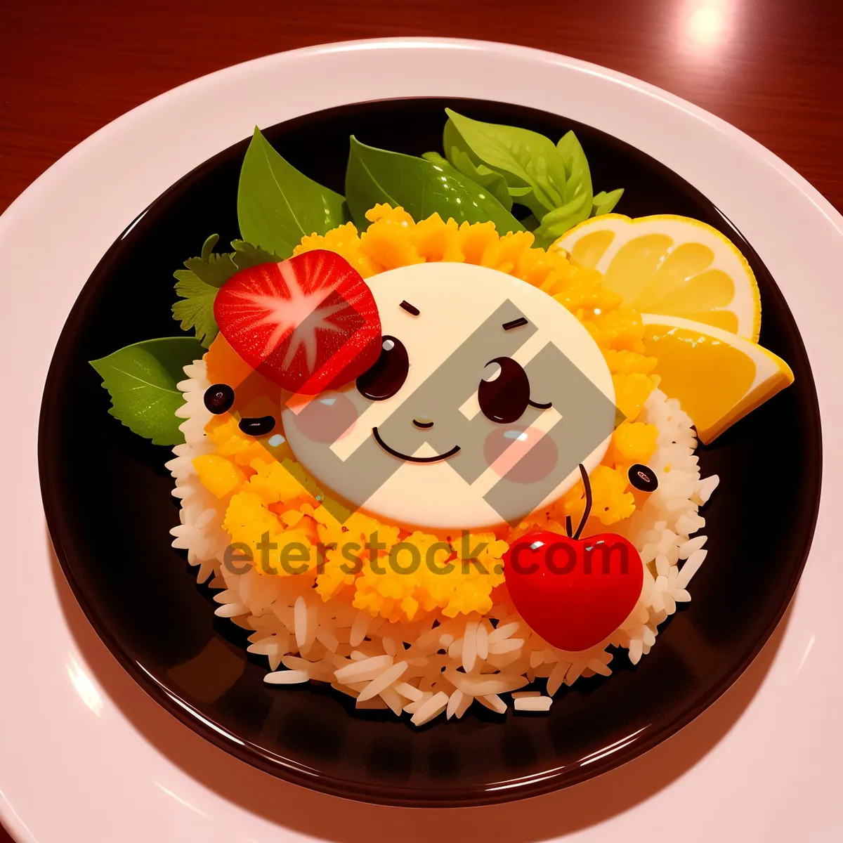 Picture of Refreshing Vegetable Salad with Berry Garnish