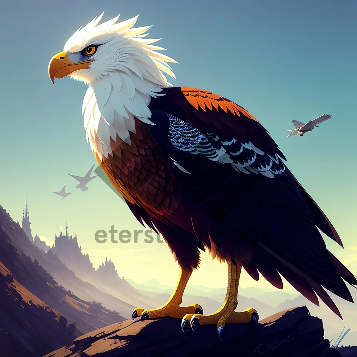 Picture of Bald Eagle With Piercing Yellow Eye