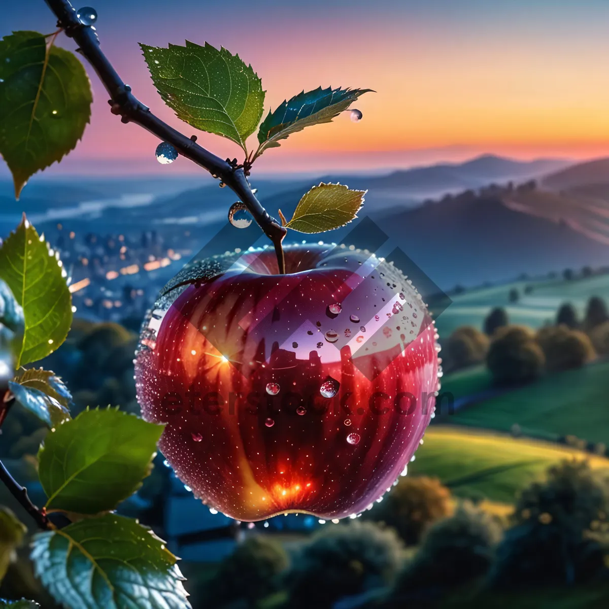 Picture of Delicious and Healthy Apple for Holiday Decoration