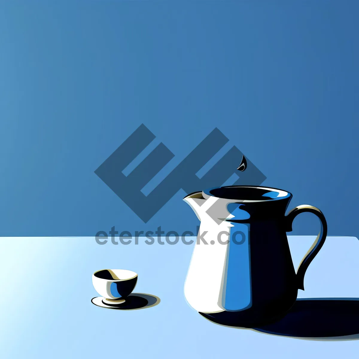 Picture of Coffee Pot: Morning Brew in Ceramic Kitchen Utensil