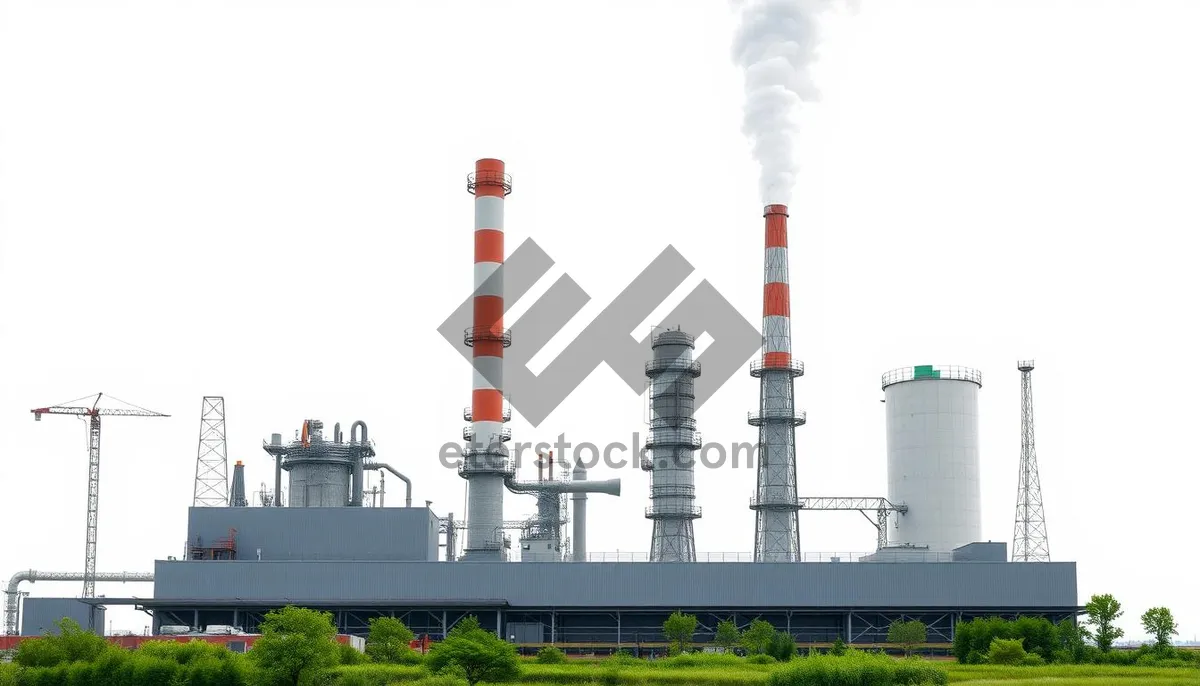 Picture of Industrial Smokestack Tower Emitting Pollution Clouds