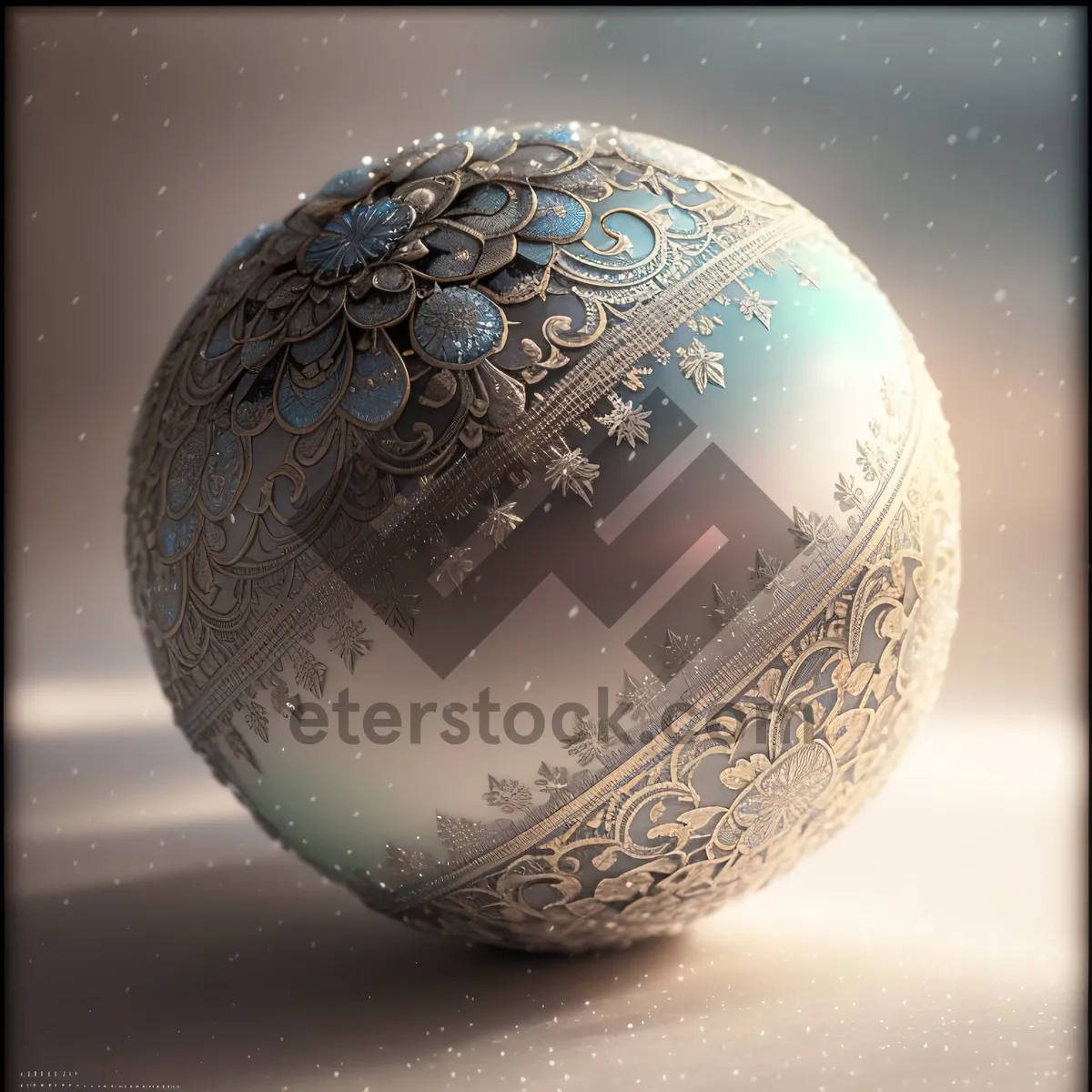 Picture of World Globe Ceramic Ball: 3D Earth Map