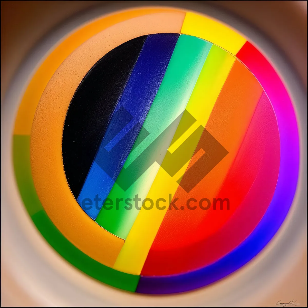 Picture of Web Design Icon: Circle Symbol for Graphics