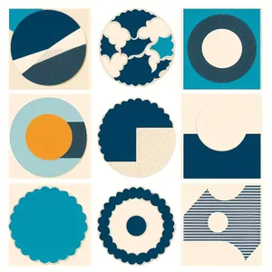 Modern paper letterhead design web icon set