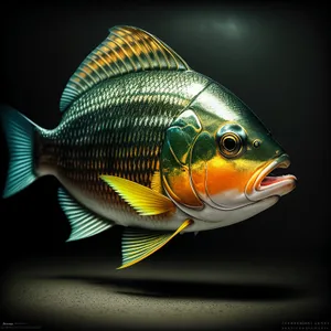 Vibrant Goldfish in Underwater Aquarium