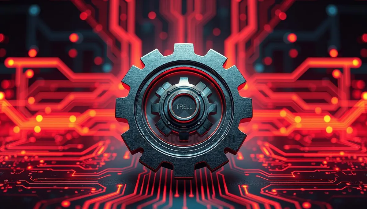 Picture of Digital Fractal Light Art Design Gear Texture