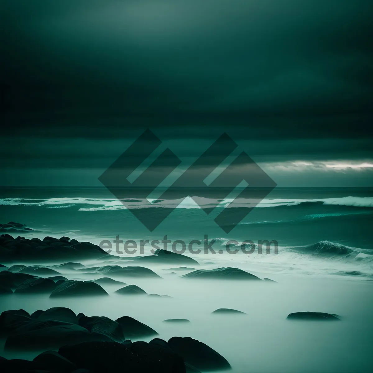 Picture of Serene Sunset over Coastal Beach