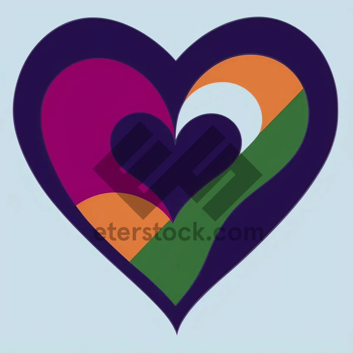 Picture of Romantic Heart-shaped Love Symbol