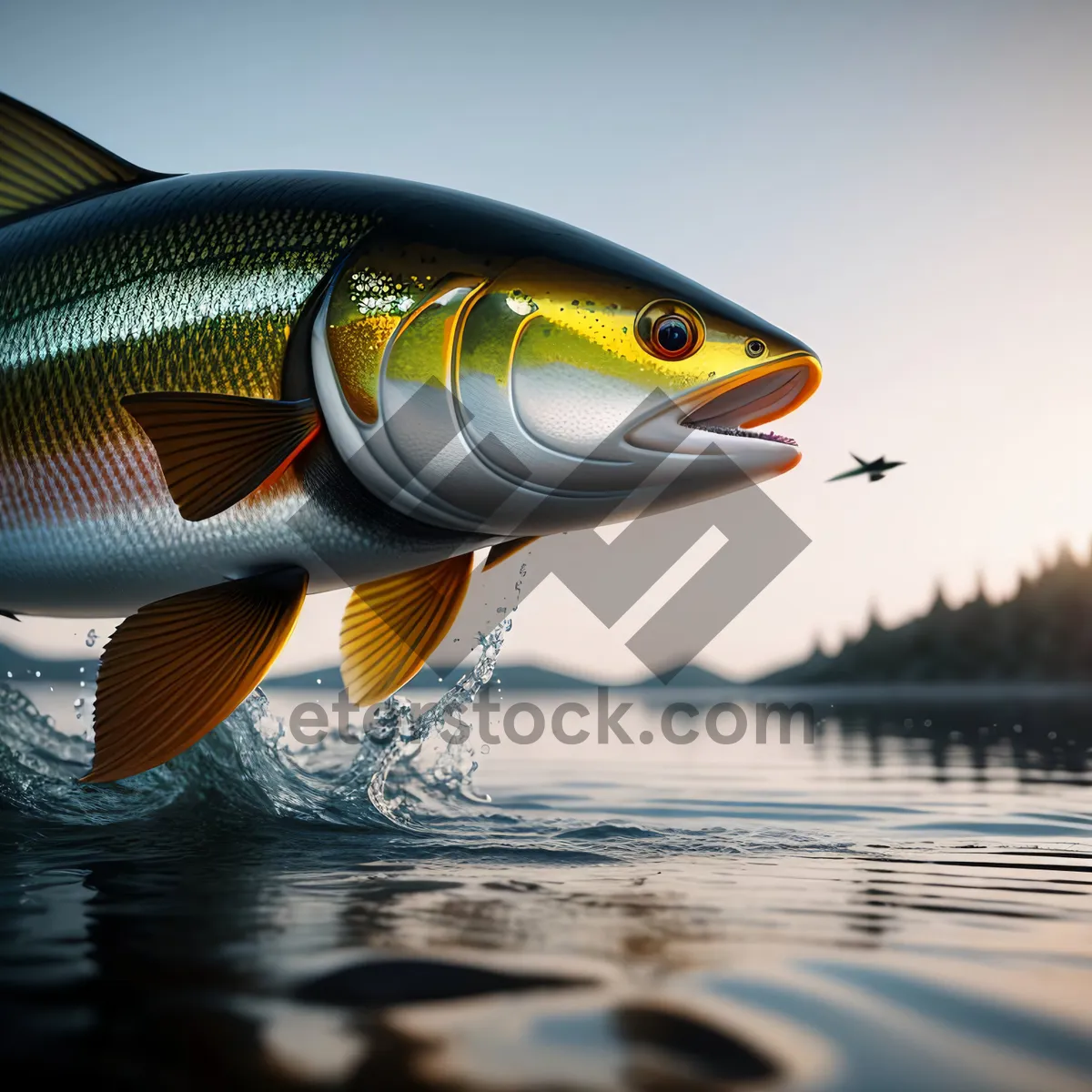 Picture of Sunset Glow on Oceanic Coho: A Fisherman's Tropical Catch