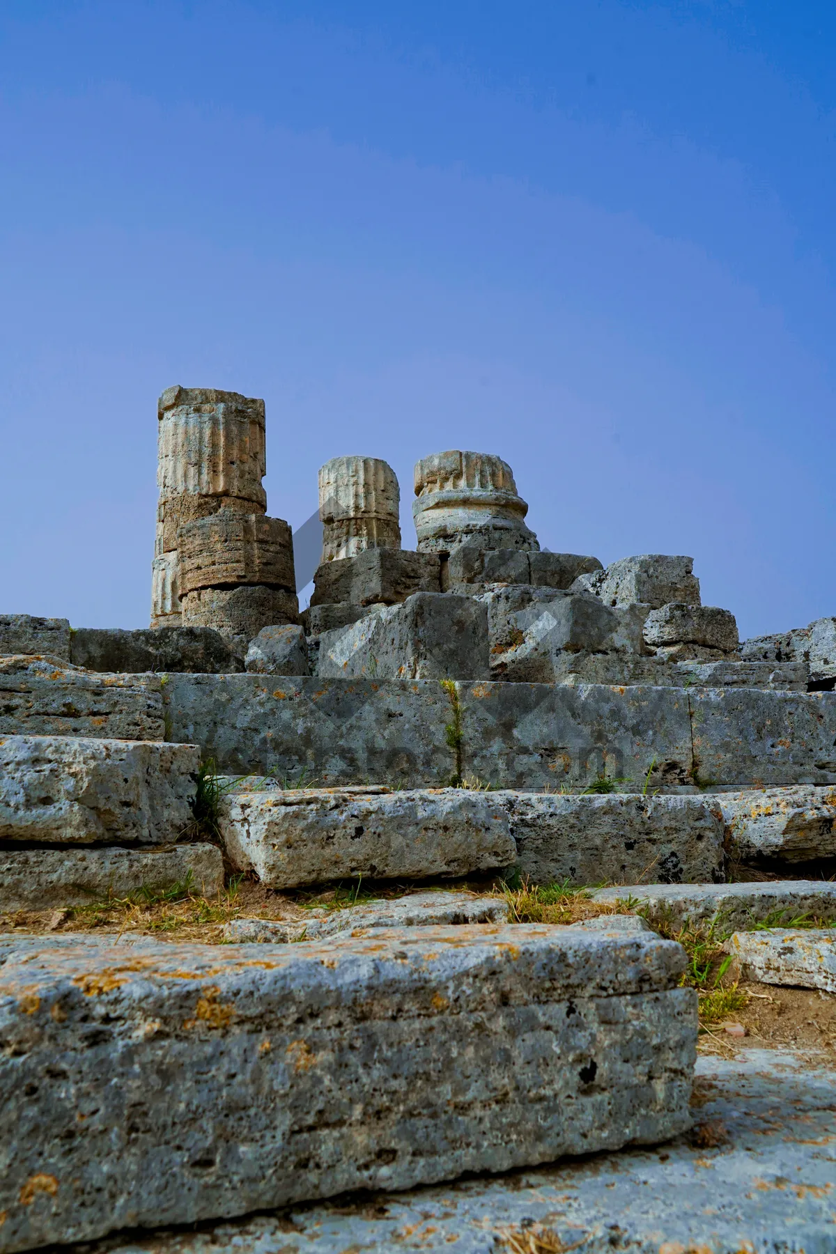 Picture of Ancient Stone Tower in Historic City Skyline