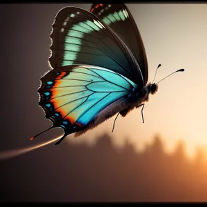 Colorful Butterfly in Garden with Delicate Wings