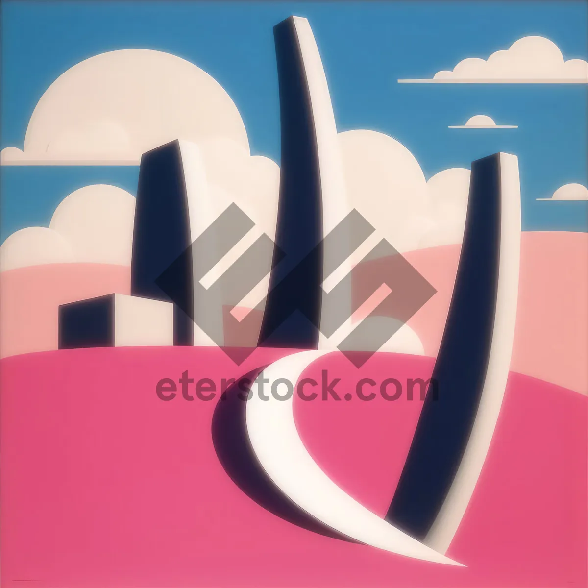 Picture of 3D Business Icon: Annual Graphic Design Symbol