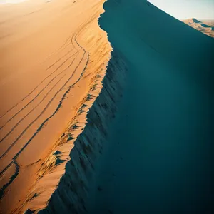 Sandy Sunset over Majestic Desert Dunes