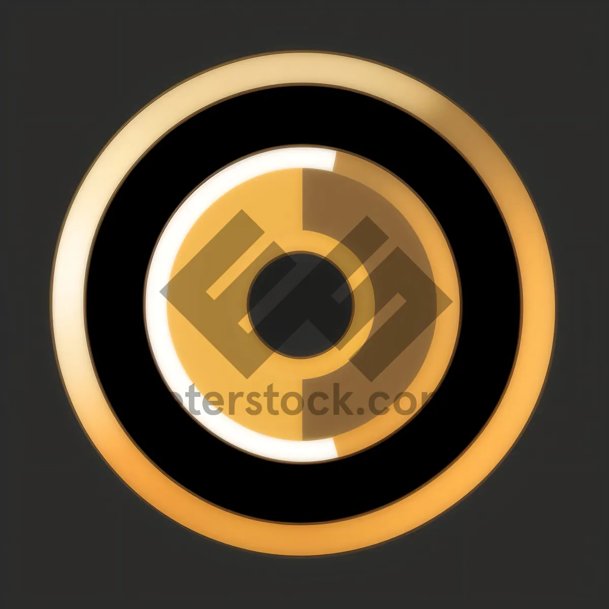 Picture of Shiny 3D Black Round Button Icon