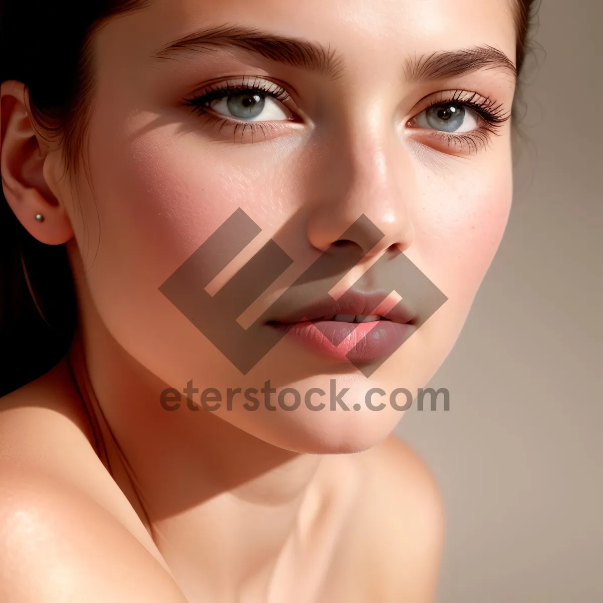 Picture of Beautiful Model with Flawless Skin and Captivating Eyes