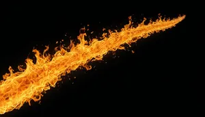 Fiery Sky: Bright Orange Blaze and Smoke