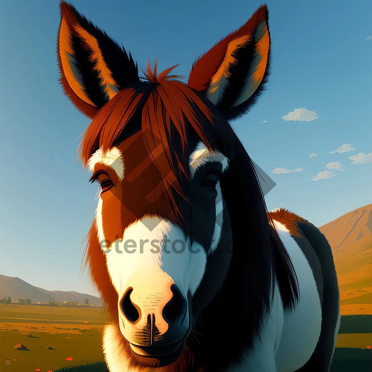 Picture of Pumpkin Horse Totem Pole Animal Image