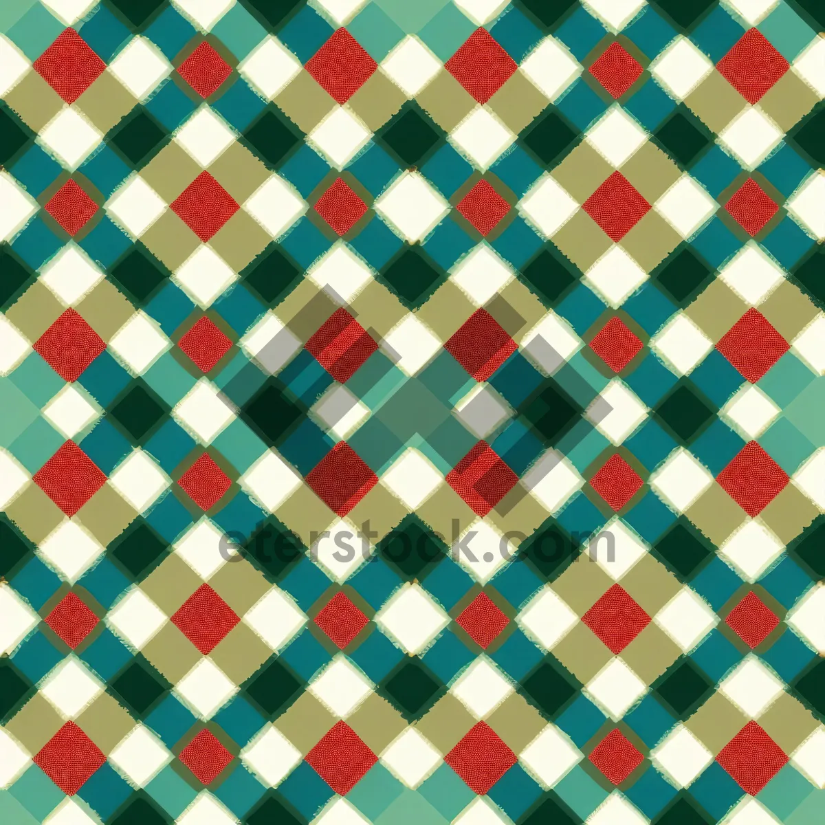 Picture of Colorful checkered pattern square tile backdrop