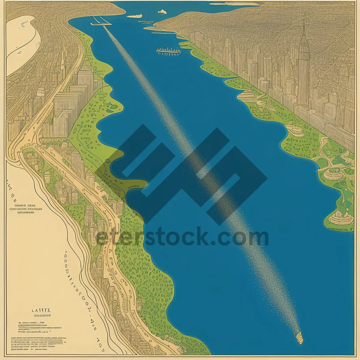 Picture of Global Travel Map - Digital Graphic of Earth and Continent Borders