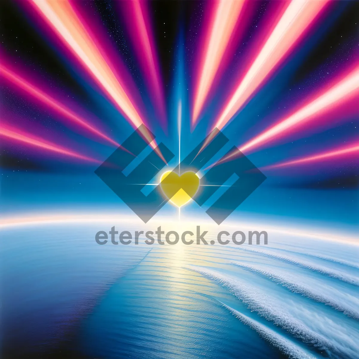 Picture of Vibrant Laser Burst in Space