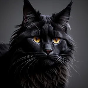 Fluffy Feline Friend: Adorable gray tabby cat with playful whiskers.