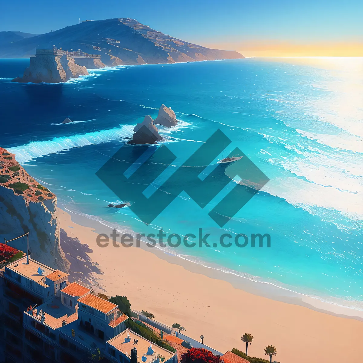 Picture of Sunny Seaside Escape: A Majestic Beach Horizon