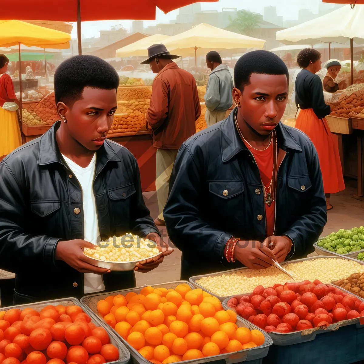 Picture of Fresh, Juicy Fruit Delights at Organic Market