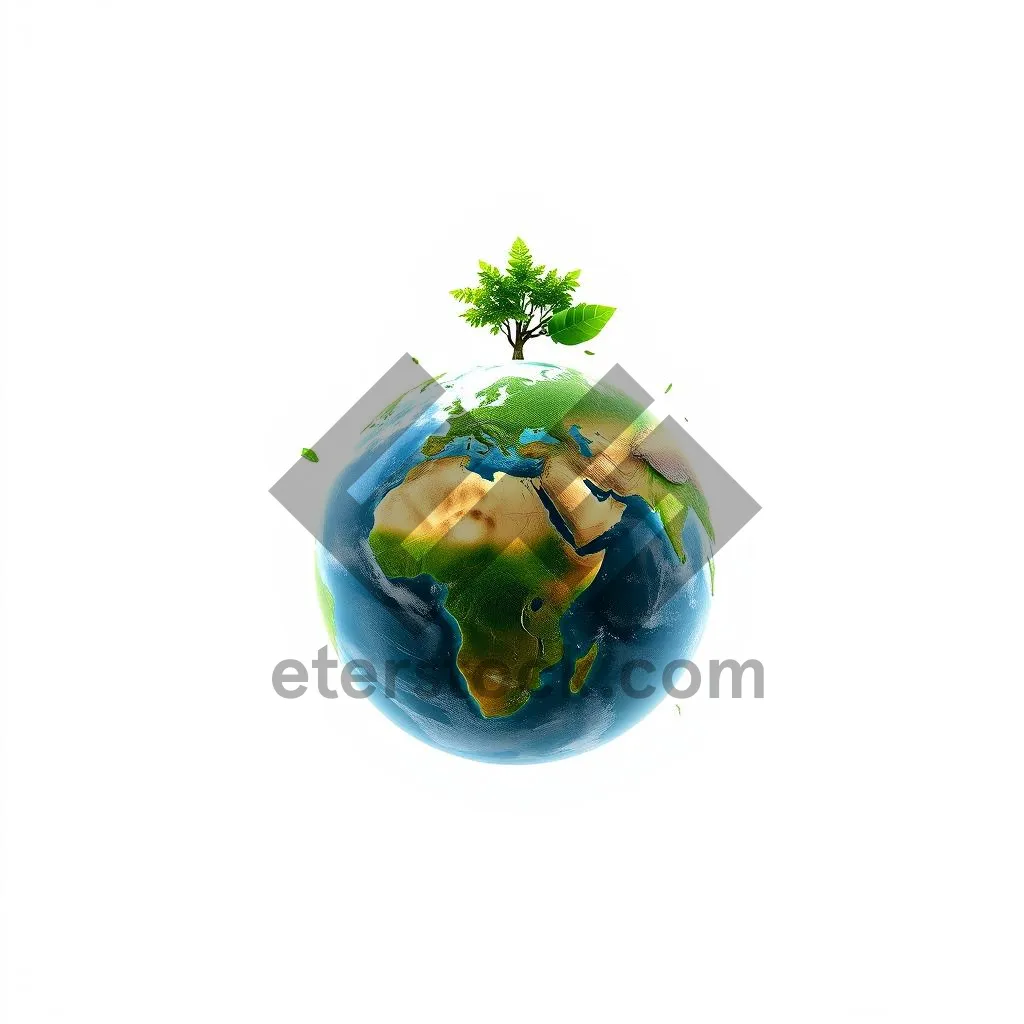 Picture of Global Earth Glass Planet Sphere Map