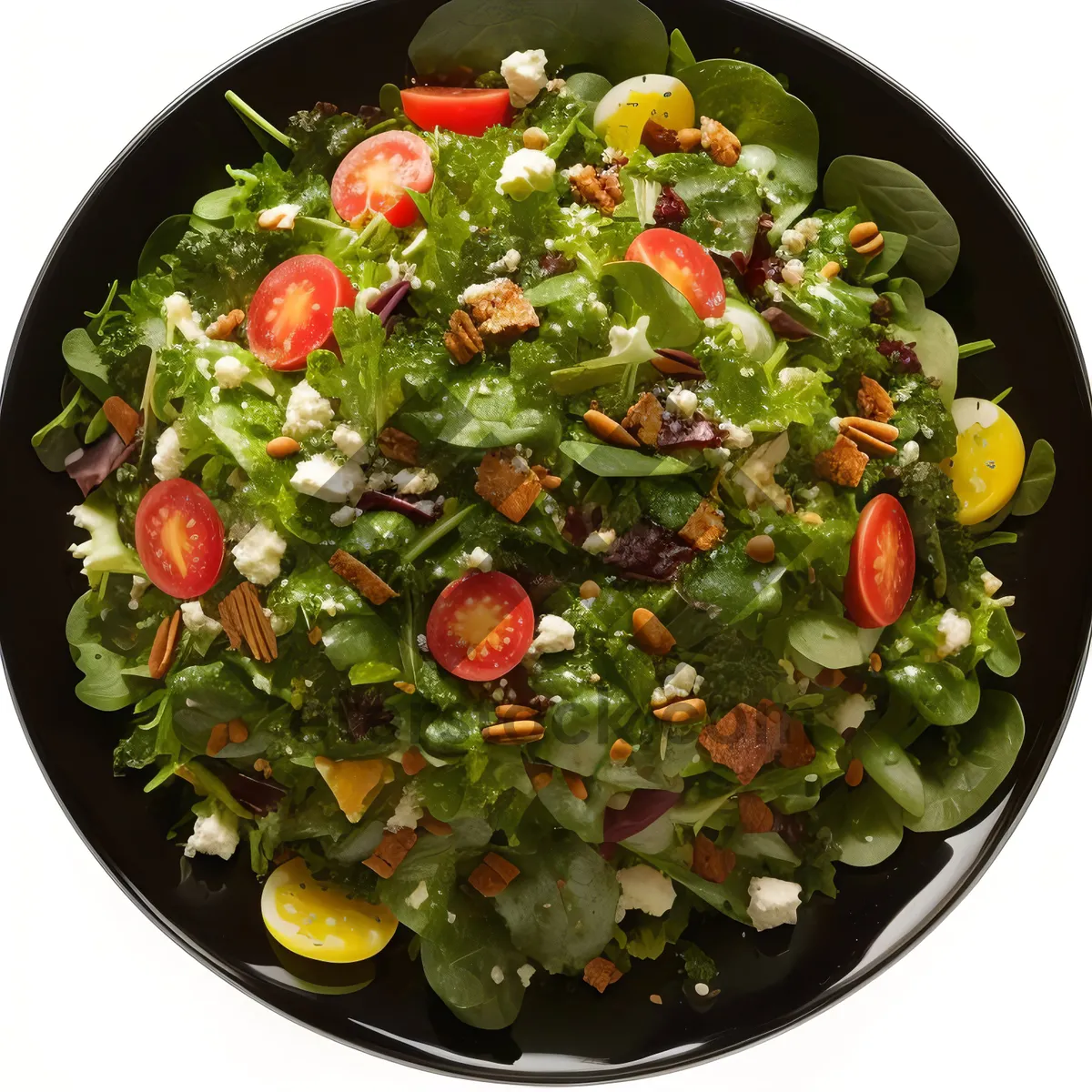 Picture of Fresh grilled vegetable salad with olive oil dressing.