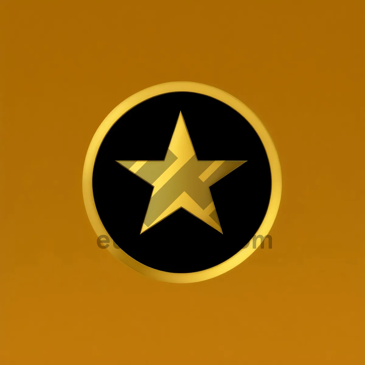 Picture of Patriotic Button: Round Black and Yellow Symbol