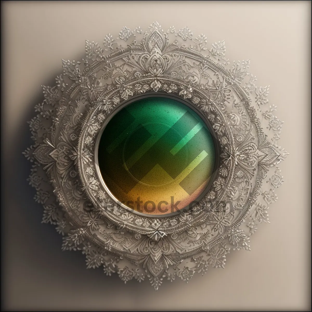 Picture of Vibrant Light Circle Graphic with Push Button Design
