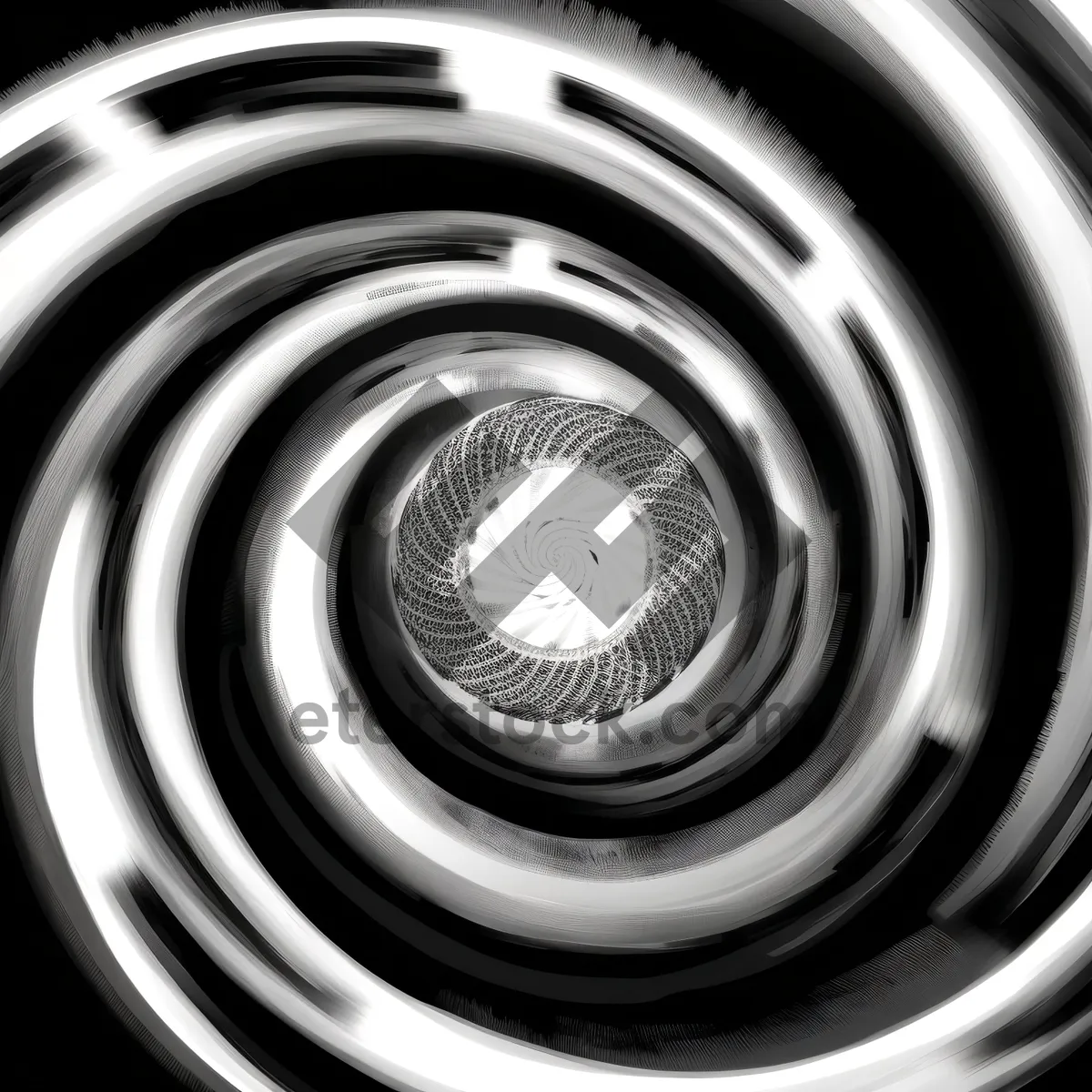 Picture of Shiny Car Wheel in Motion: Digital Design with Reflective Patterns