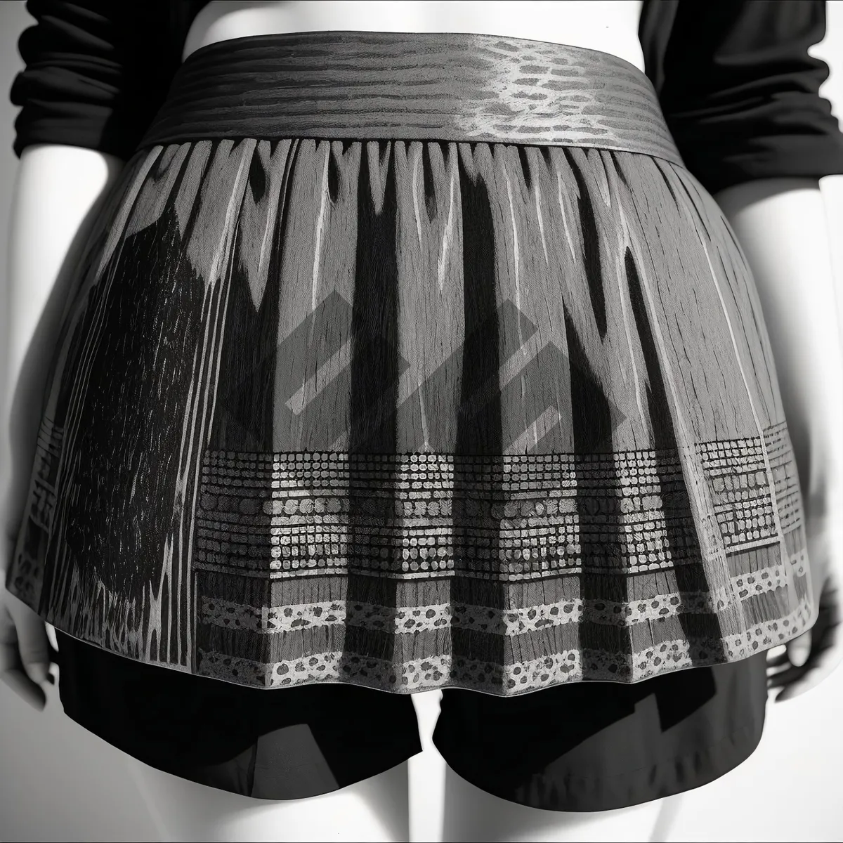 Picture of Stylish Tartan Skirt Fashion Model