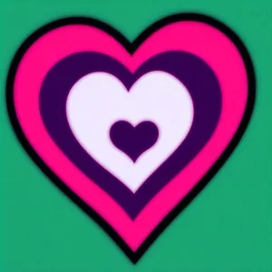 Shiny Heart Symbol Icon for Valentine's Day
