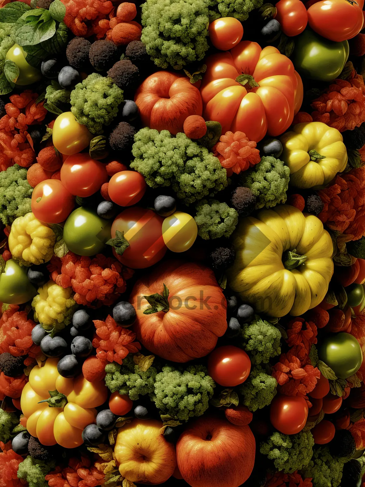 Picture of Colorful and Fresh Vegetable Harvest