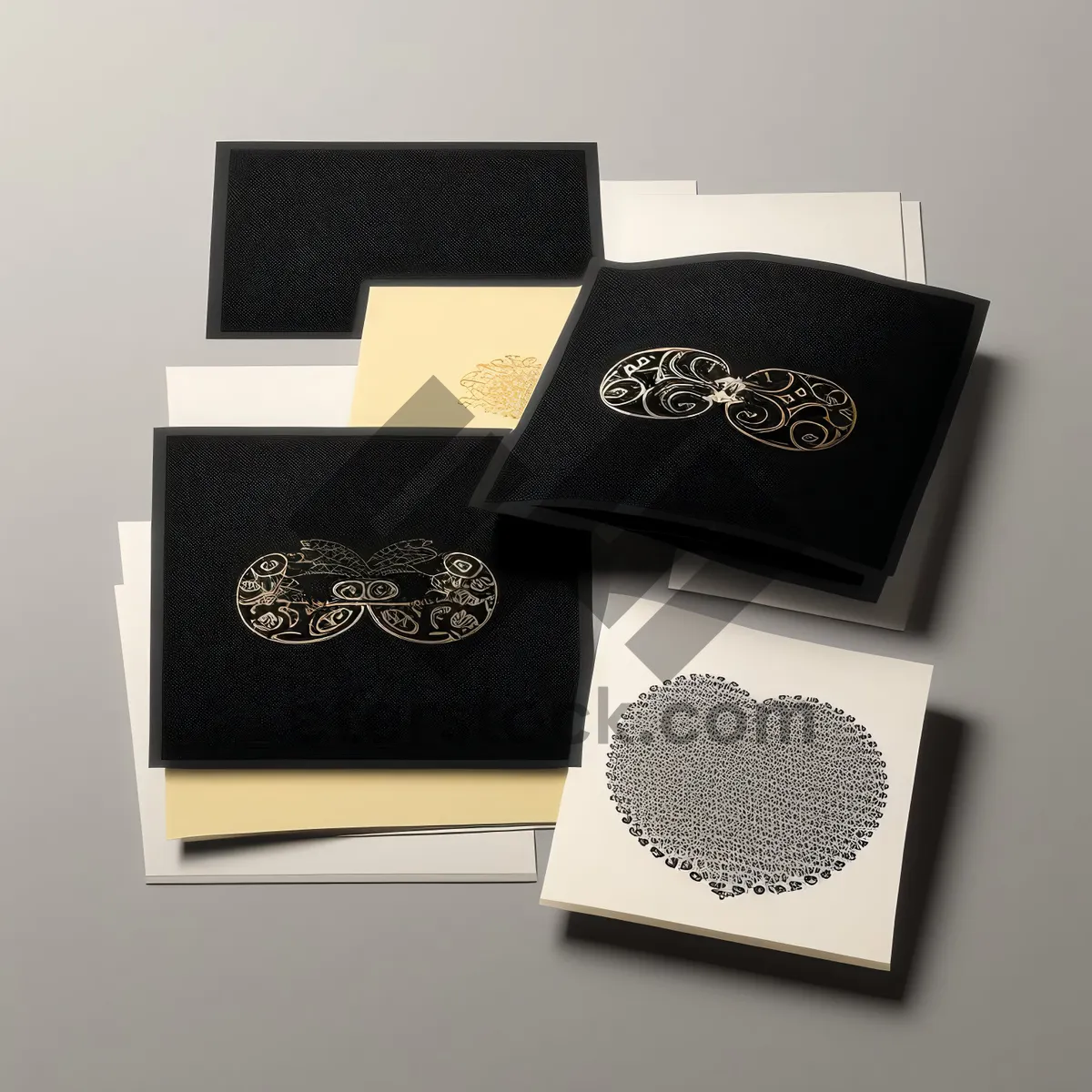 Picture of Business Seal Stamp on Blank Paper Box Design