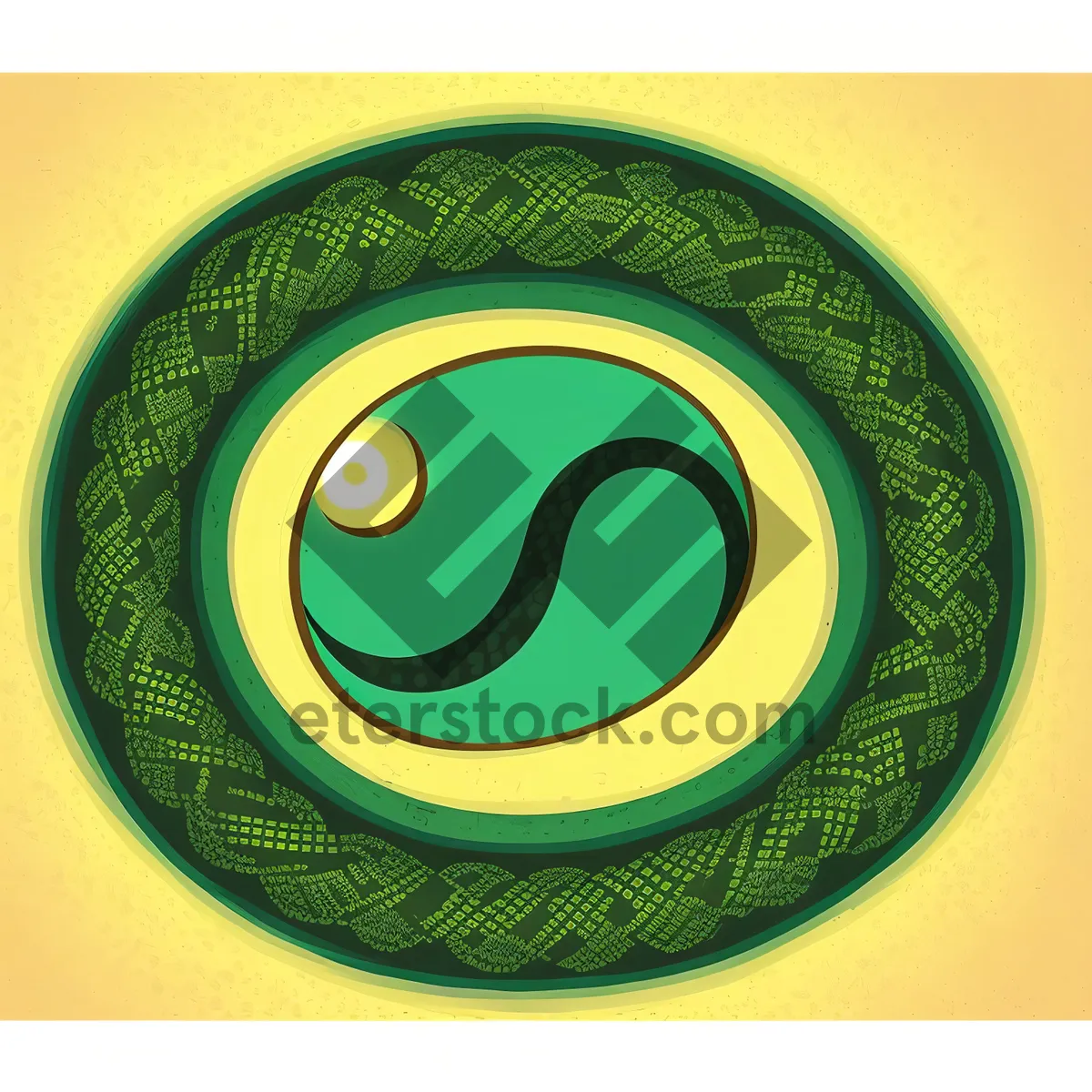 Picture of Dewy Graphic Swirl in 3D Circle Design