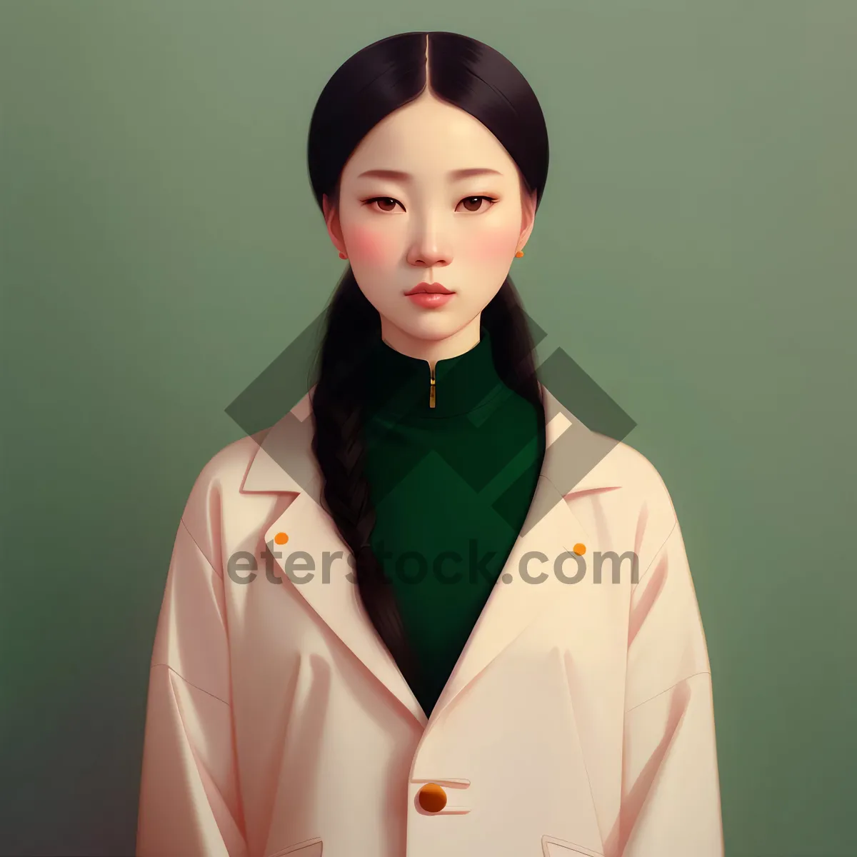 Picture of Happy female doctor in professional medical uniform smiling