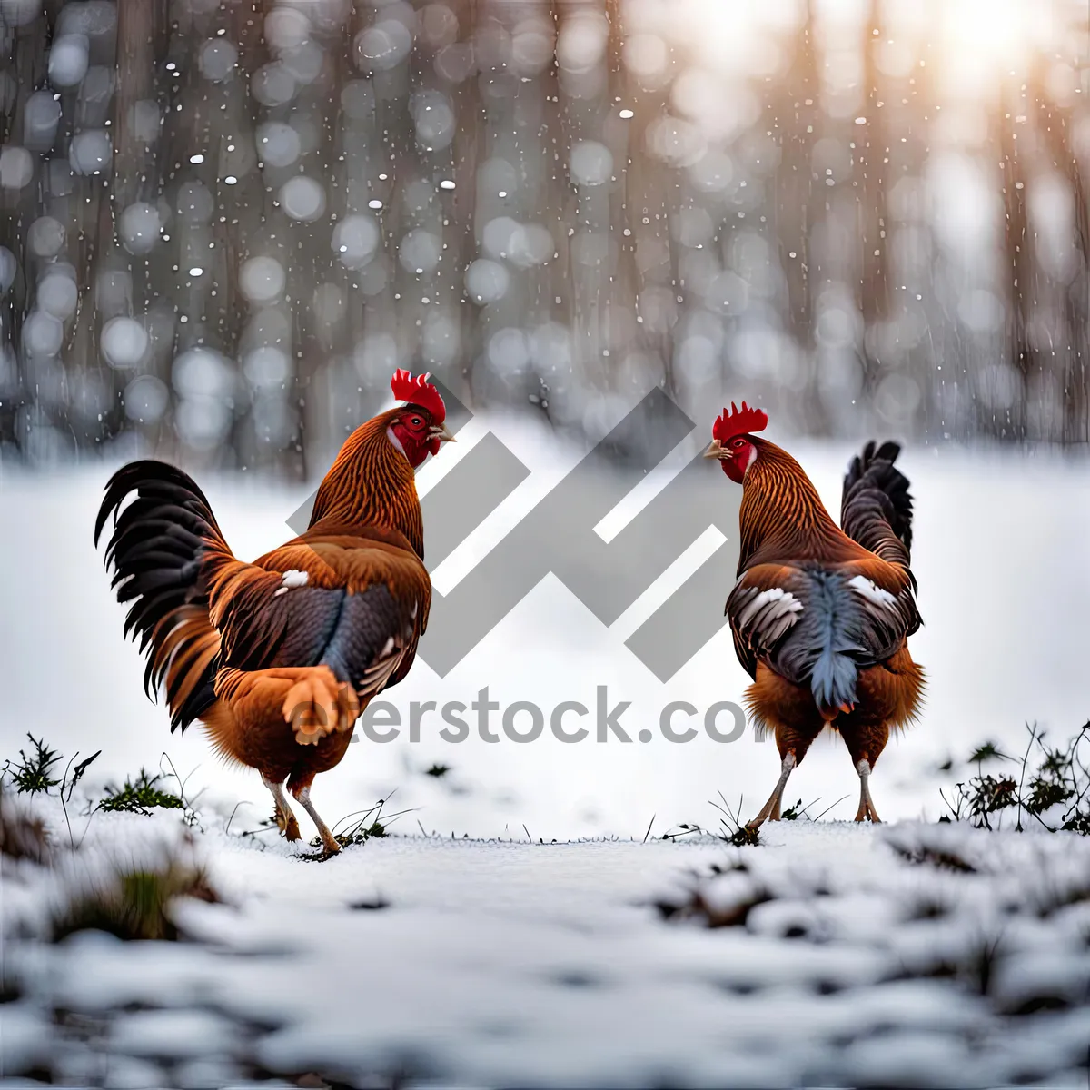 Picture of Chickens on the Farm: Feathered Fowl with Beaks