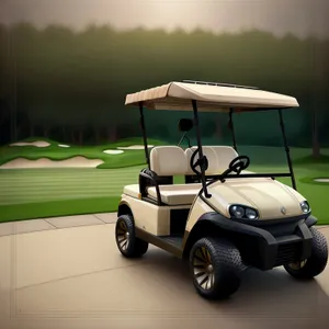 Golf Cart on the Course