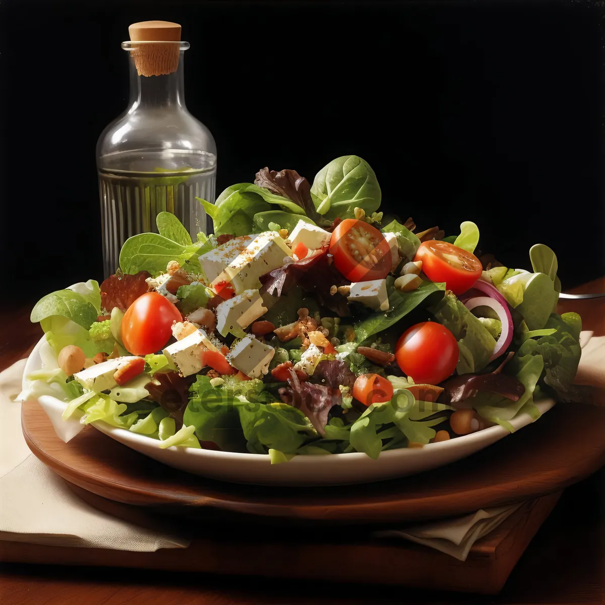 Picture of Fresh vegetable salad with tomatoes and peppers