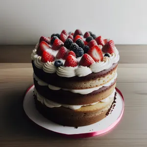 Fresh Berry Chocolate Pastry Cake