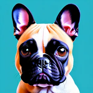 Funny Bulldog Puppy Portrait: Purebred Canine Mascot