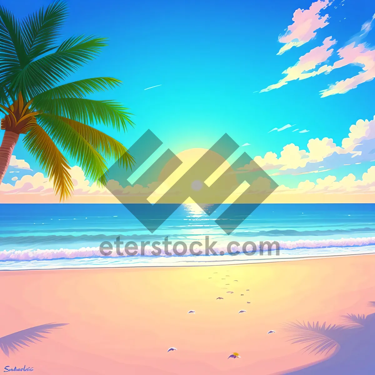 Picture of Turquoise Paradise: Relaxing Coastal Summer Seascapes