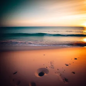 Sunset bliss at the tropical beach