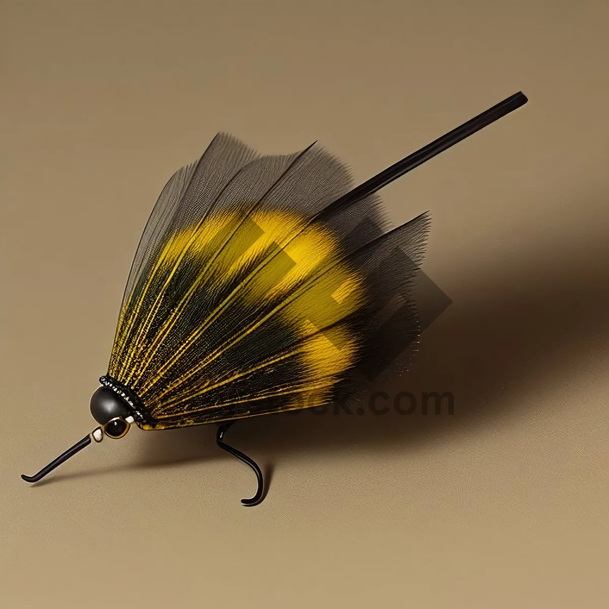 Picture of Colorful Butterfly Resting on Orange Flower