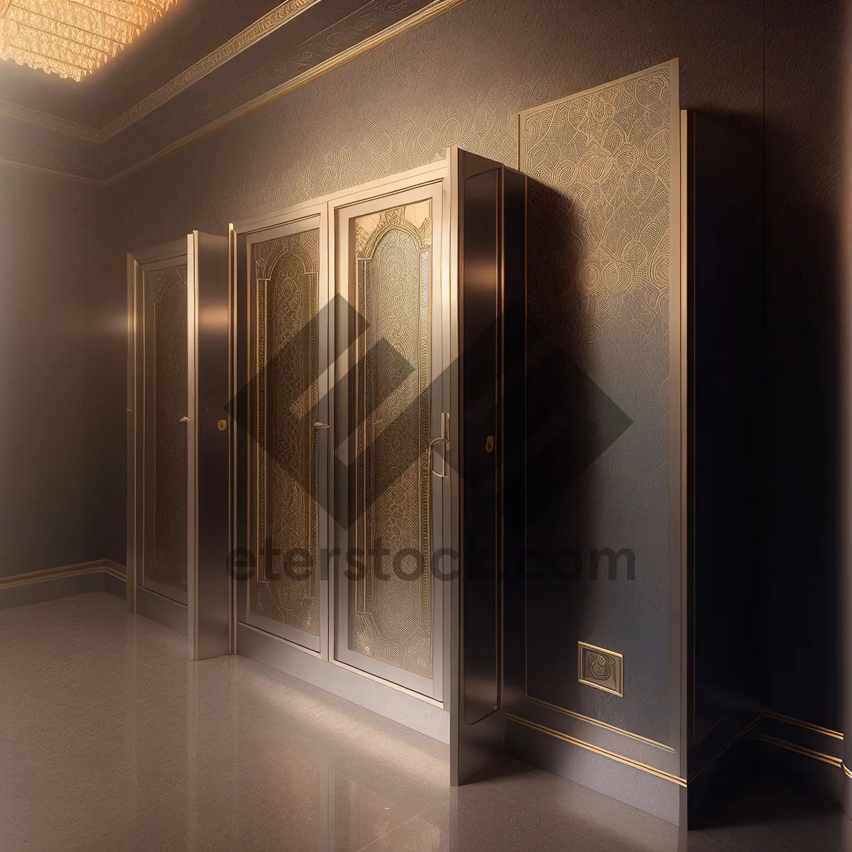 Picture of Modern Interior Door with Locker Design